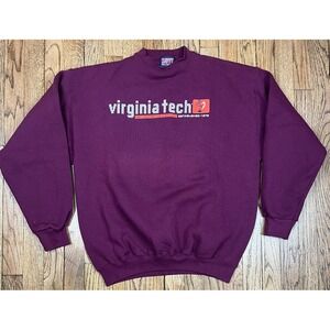 Vintage Virginia Tech Hokies Crewneck Sweatshirt Logo USA Men's Size Large